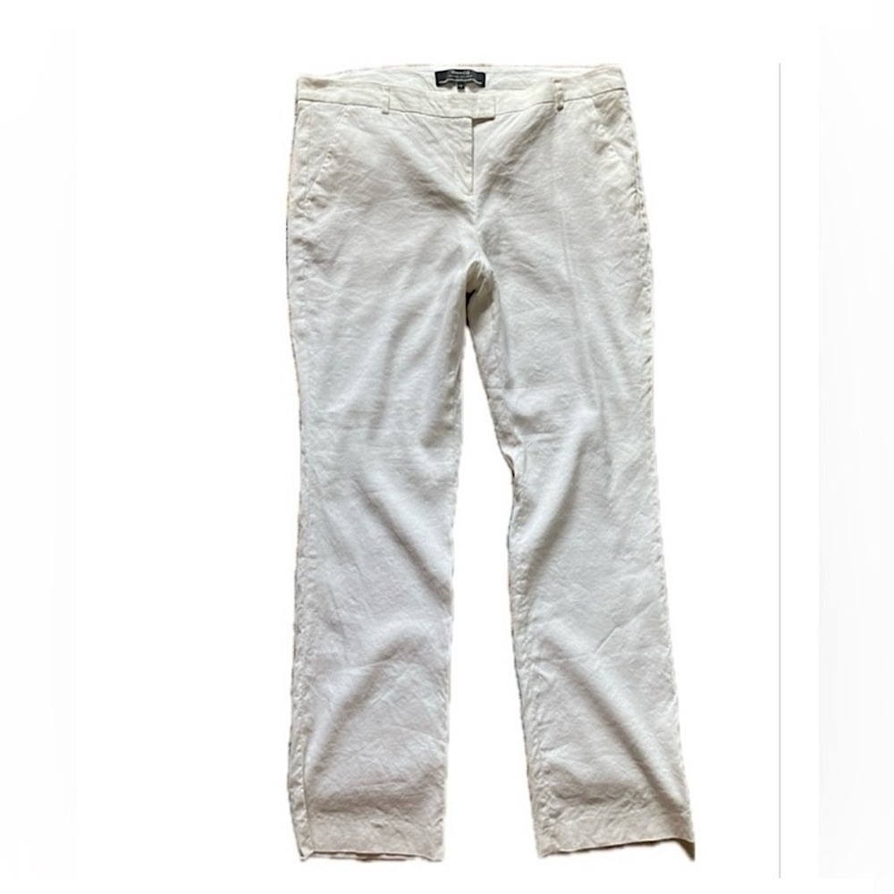 RW&CO linen blend “modern flare” lightweight suit pants or trousers, white, 14